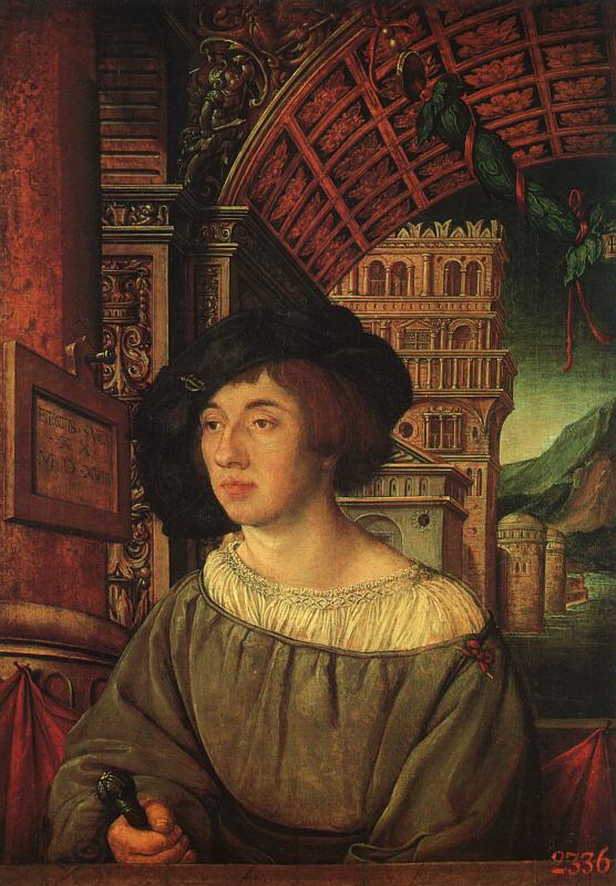HOLBEIN, Ambrosius Portrait of a Young Man sf China oil painting art